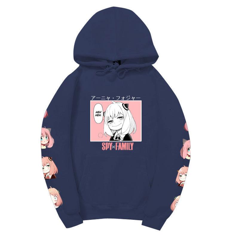 Spy X Family Anya Forger Anime Graphic Hoodie Unisex Winter Fleece Lined Warm Hooded Sweatshirt Men Women Daily Casual Long Sleeve Pocket Pullover