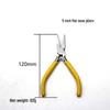 5" Mini Pliers for DIY Jewelry, Multi-Function Wire Cutters, Angled Top Cutting Pliers