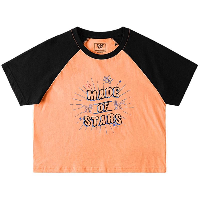 Lee Women s Printed Round Neck Short Sleeve T-Shirt S