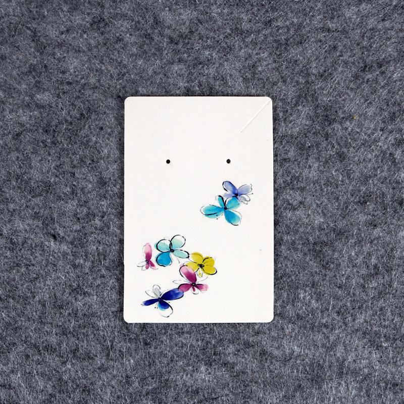 

40pcs 20pcs 6x9cm Ear Studs Earrings Display Cards Flower Cardboard Necklaces Hang Tag Paper Card for Packaging Jewelry DIY Gift 20pcs