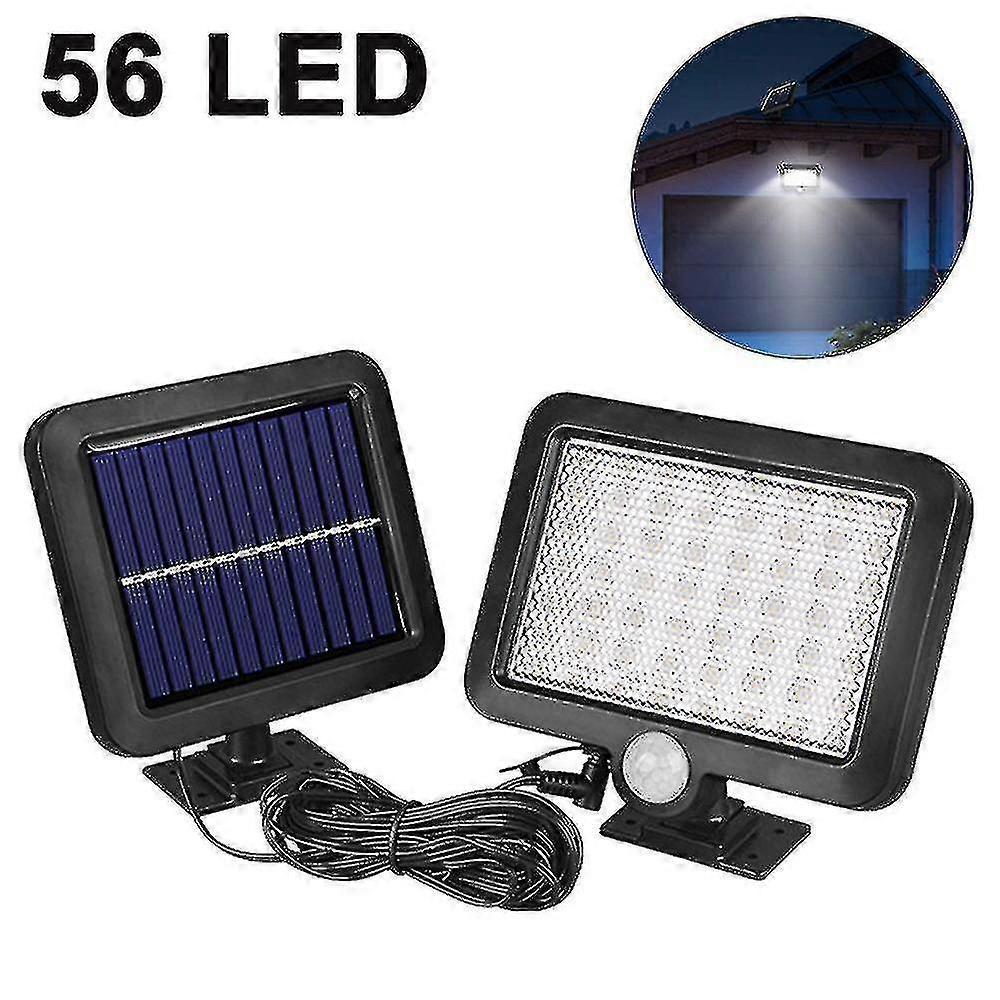 Upgraded 56led Split Solar Induction Wall Light Light Ip65 Waterproof Adjustable Solar Security Flood Lights