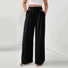 Women's Casual Loose Wide-leg Trousers With Slanted Pockets