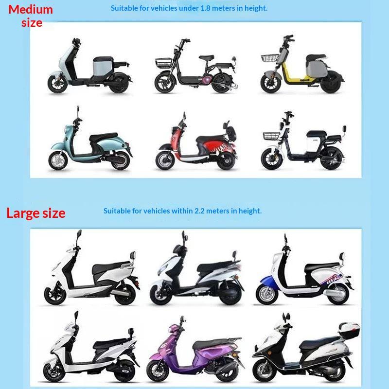 Motorcycle Waterproof Cover Universal Outdoor Protection Dust Motor Rain Cover Sunshade Dustproof Uv Electric Bicycle Protective
