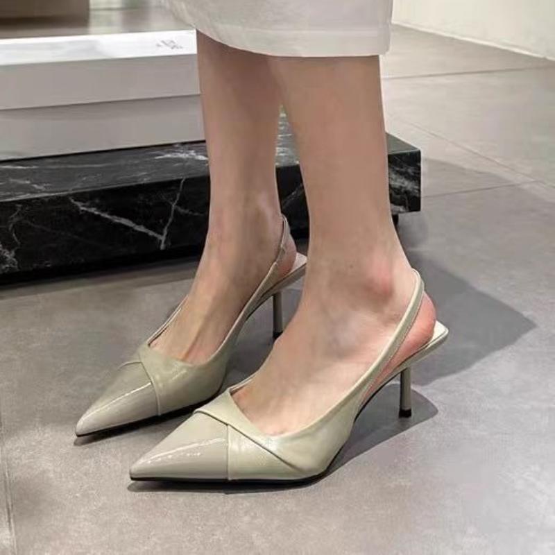 Woman Pointed Toe Sandals 2025 Summer Solid Color High Heels Elegant Shoes Sexy Stilettos Comfortable Women’s Sandals Size 35-42