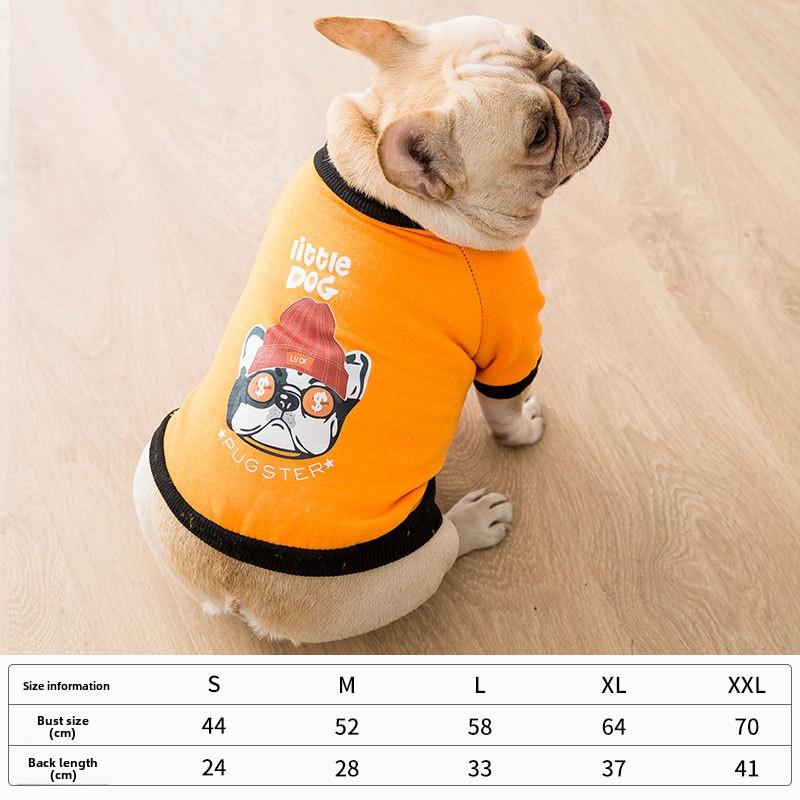 Spring and Summer Dog Medium and Small Dog Bullfighting Sweater Thin Breathable Fat Dog Starling Dog Pet Dog Clothes