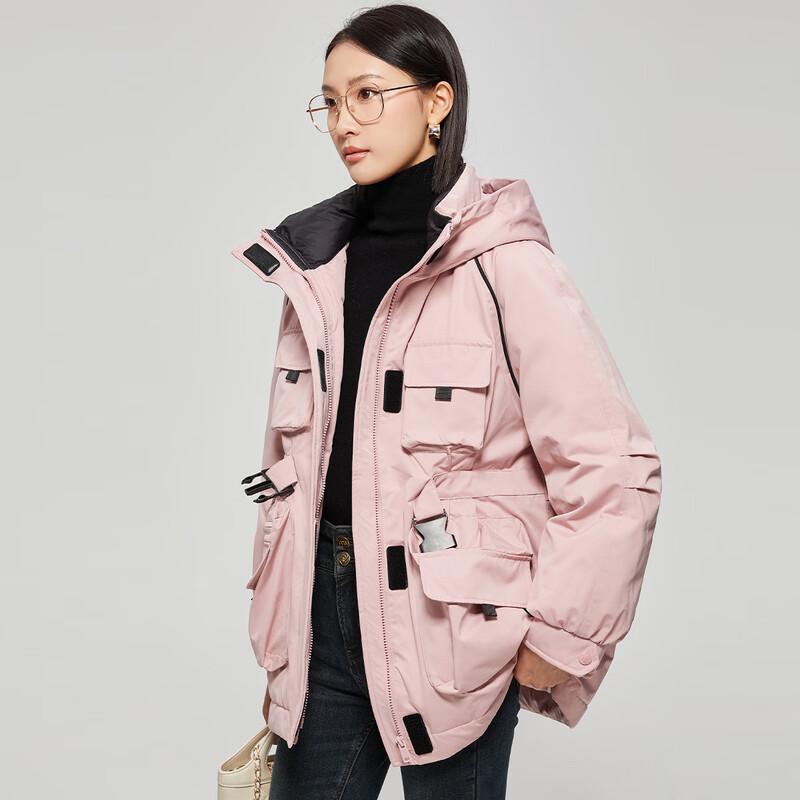 Tatu Women's Multi-Pocket Hooded Down Jacket