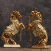 2026 Year Of Horse Wealth Resin Horse Statue Golden Ornaments For Home & Office Desktop Decor Photography Props