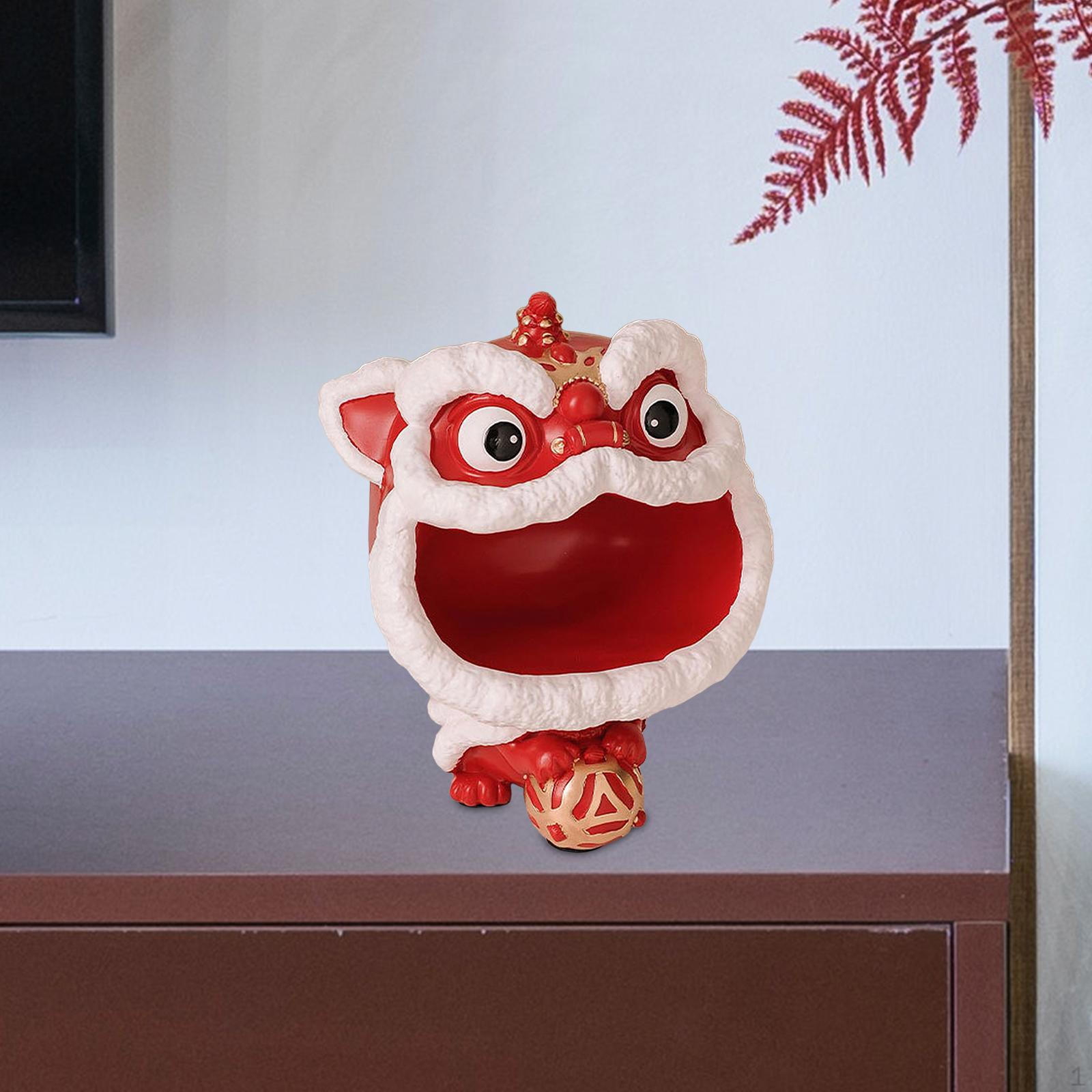 

Lion Key Storage Ornament Desktop Organizer,Home Decor Novelty Tray,Jewelry Trinket Tray червоний