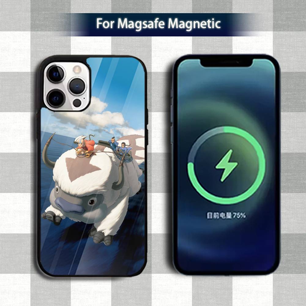 A-Avatar A-Appa AangS Phone Case For iPhone 13,12,15,17,11,16,14,Pro,Max,Plus,Mini,Magsafe,Magnetic Wireless Charging Case