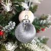 12Pcs/set Creative Velvet Christmas Ball Ornaments Shiny Shatterproof Xmas Tree Hanging Pendants 6cm Reusable