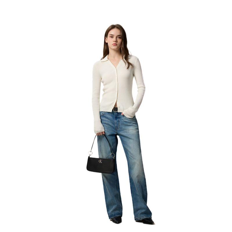 CALVIN KLEIN Blended Material Shoulder Bag Women's Black DH3237001