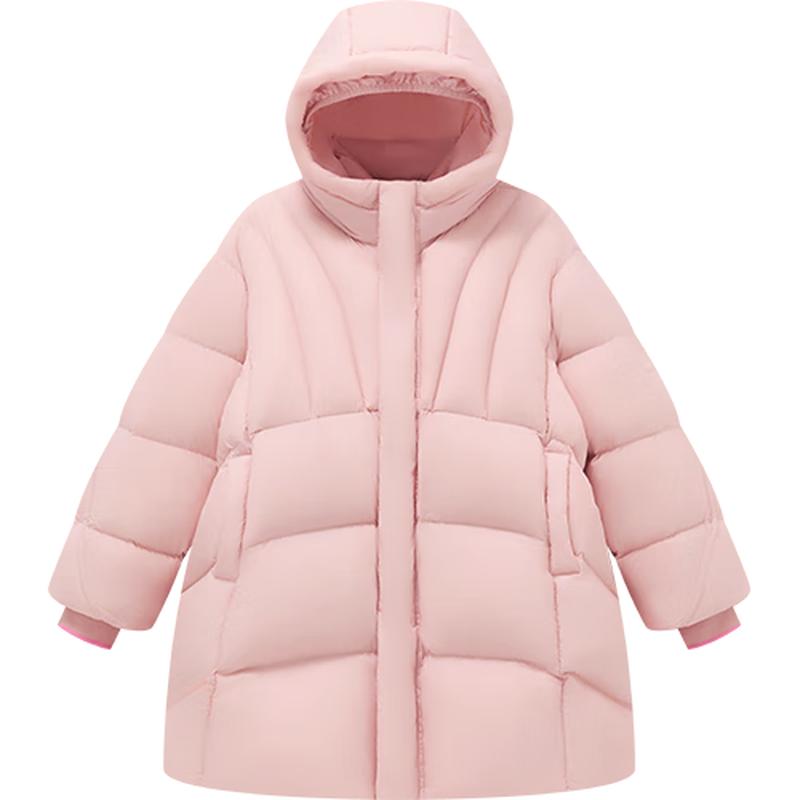 YEEHOO Unisex Goose Down Hooded Mid-Length Kids Puffer Jacket
