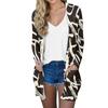 Women's Fashion Casual Comfort Floral Print Mid-Length Cardigan Jacket