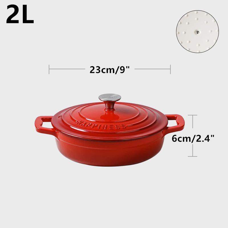 23 cm emaljēts čuguna katls 2