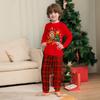 Christmas Family Matching Pajamas Set Red Deer Tree Print Long Sleeve Loungewear Parents Kids Pets
