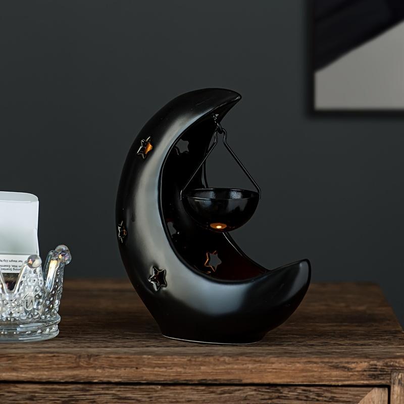 1PC Essential Oil Diffuser Home Decor Eid Gift Ceramic Living Room Black White Middle Eastern Candle Holder Creative