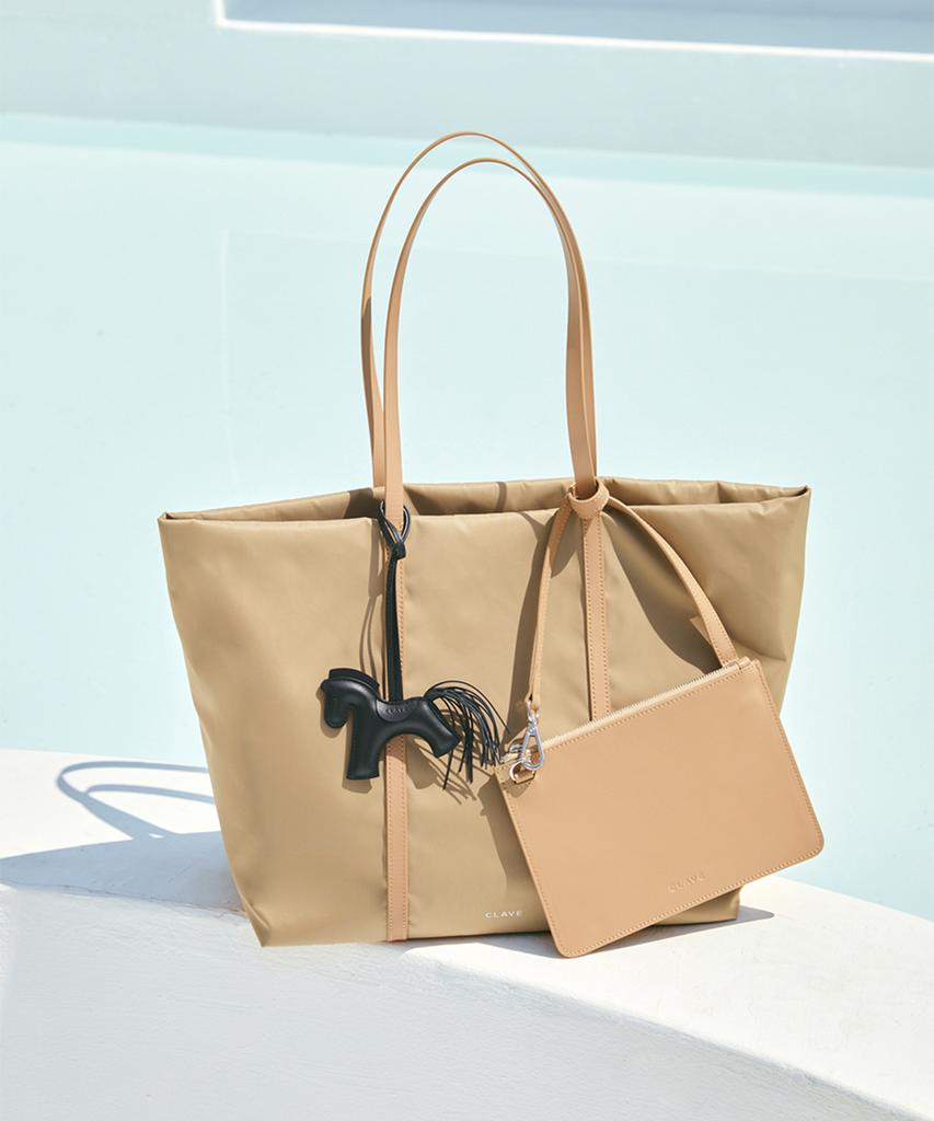 Clave Amelia Beige Tote Bag