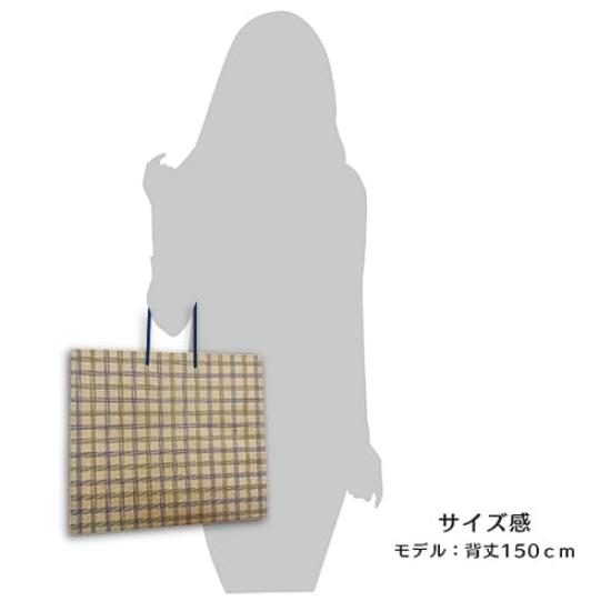 Ehime Paper Design Paper Checkered Co., Ltd. Bags, Blue, 10-Pack, DBAG-CB-10P