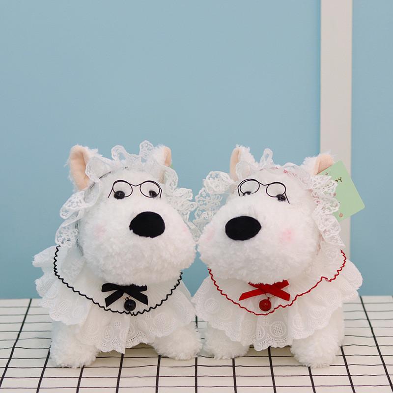 West Wear Clothed Highland White Terrier Plush Toy Cartoon Stuffed Doll Animal