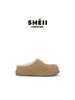 [FanGui] Wool small potatoes~ Baotou inner height increase Birkenstock fluffy slippers women's loafers cotton shoes