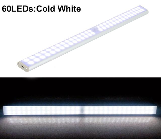 24/40/60 LED USB Rechargeable Under Cabinet Light Wireless Motion Sensor Closet Light Magnetic Strip Kitchen Night Lamp For Room