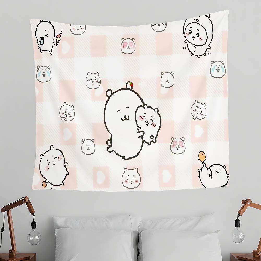 JJoke Bear Kawaii Tapestry Wall Hanging Tapestry Art Deco Blanket Curtain Hanging At Home Bedroom Living Room Decor