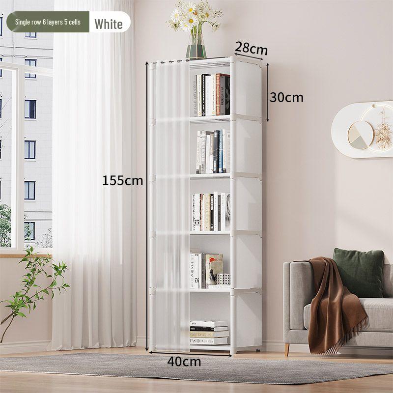 Multi-Layer Dustproof Floor Bookshelf for Home and Kids' Books, Desk-Side Book Storage Rack