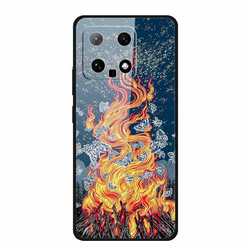 Xiaomi 14 Phone Case: Colorful Butterfly Design, Tempered Glass, Creative Style, Hot Seller