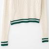 Spring 2025 Women's Slim Fit Knitwear with Eight-Strand Braid Lapel