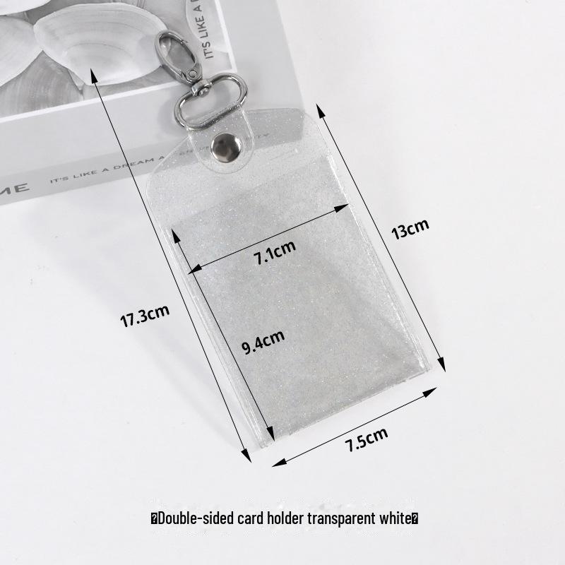 

Блестящий двухсторонний брелок для ключей из ПВХ для удостоверений личности и банковских карт