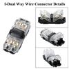 Frienda 15 Pieces Low Voltage I Tap Wire Connectors 2 Pin 2 Way Universal Compact I Shape Terminals Without Wire Stripping Requirement Quick Toolless