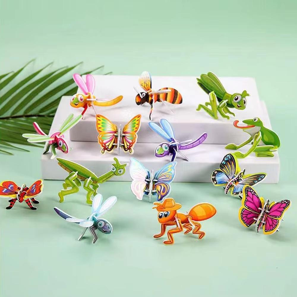50pcs 3D Cartoon Car Paper Jigsaw Puzzle Construction Truck Toys Kids Birthday Party Favors Gift for Children Early Education