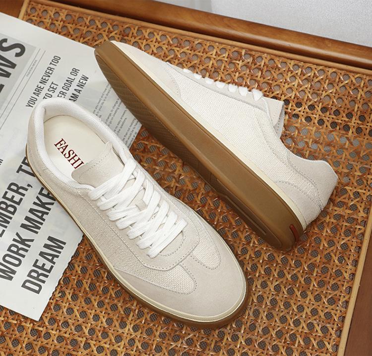 2026 Suede Cowhide Retro Men's Casual Shoes - Lightweight Linen Luxury German Trainer