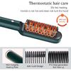 Hair Straightener Brush with 5 Temperature Settings, Negative Ion Styling Tool, 2-in-1 Straightener and Curler, Portable Electric Heated Brush for