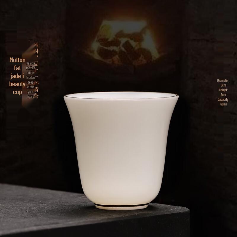 Shangqi Pure White Gold-Painted Teacup Set