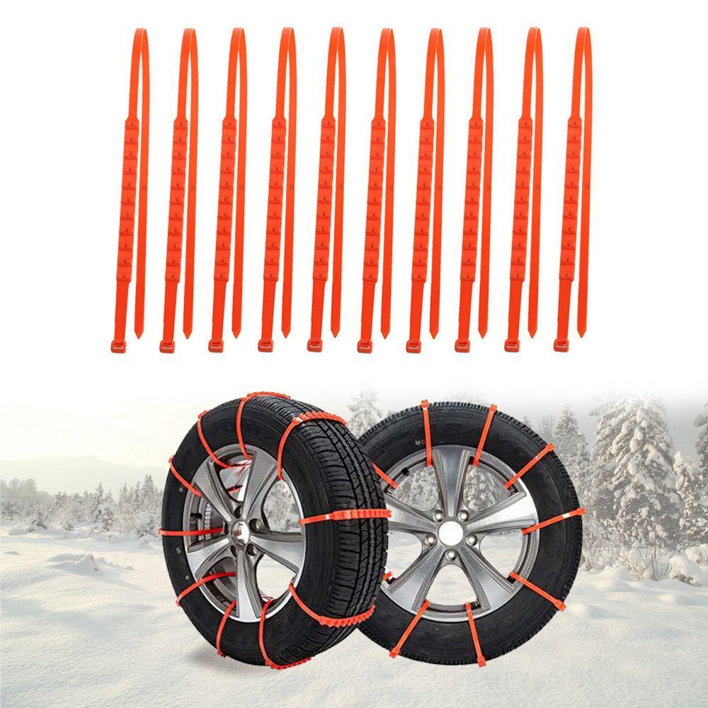 

10Pcs Tendon Wheel Thickened Car Snow Tires Winter Tyre Non-slip Anti-skid Chains
