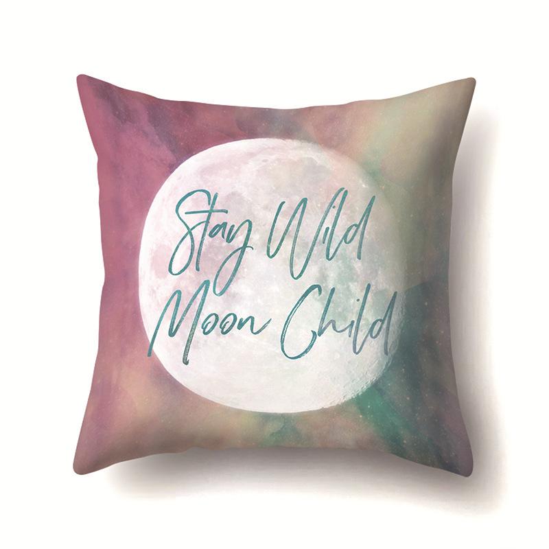 Modern Painted Simple Household Car Polyester Pillow Case Car Decoration Home Printed Waist Pillow Case