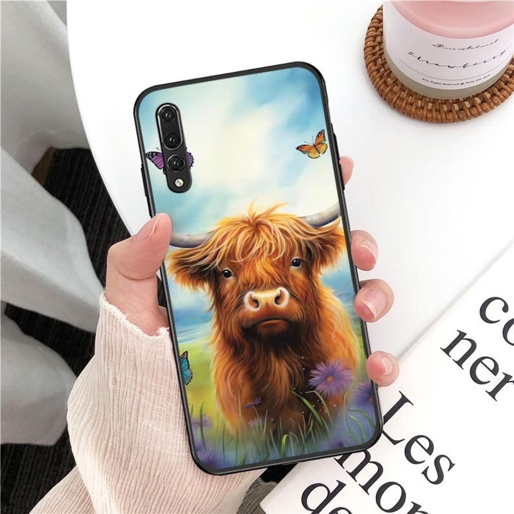 Süße Hochlandkuh Handyhülle Für Huawei P 8 9 10 20 30 40 50 Pro Lite Psmart Honor 10 Lite 70 Mate 20lite