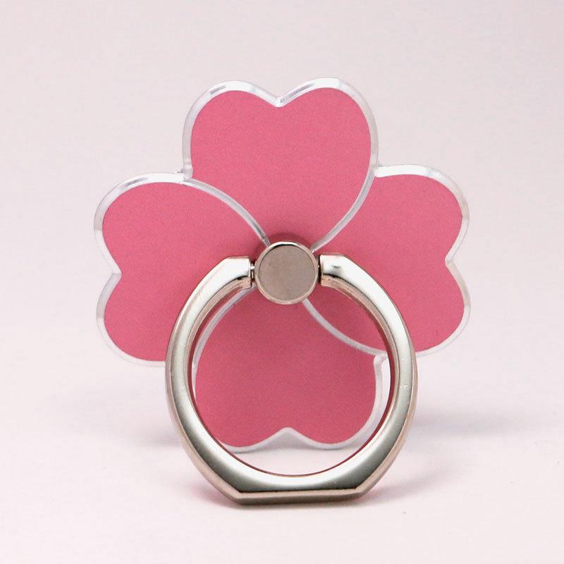 Four-Leaf Clover Metal Phone Stand Ring Holder – Creative Desktop Mobile Stand