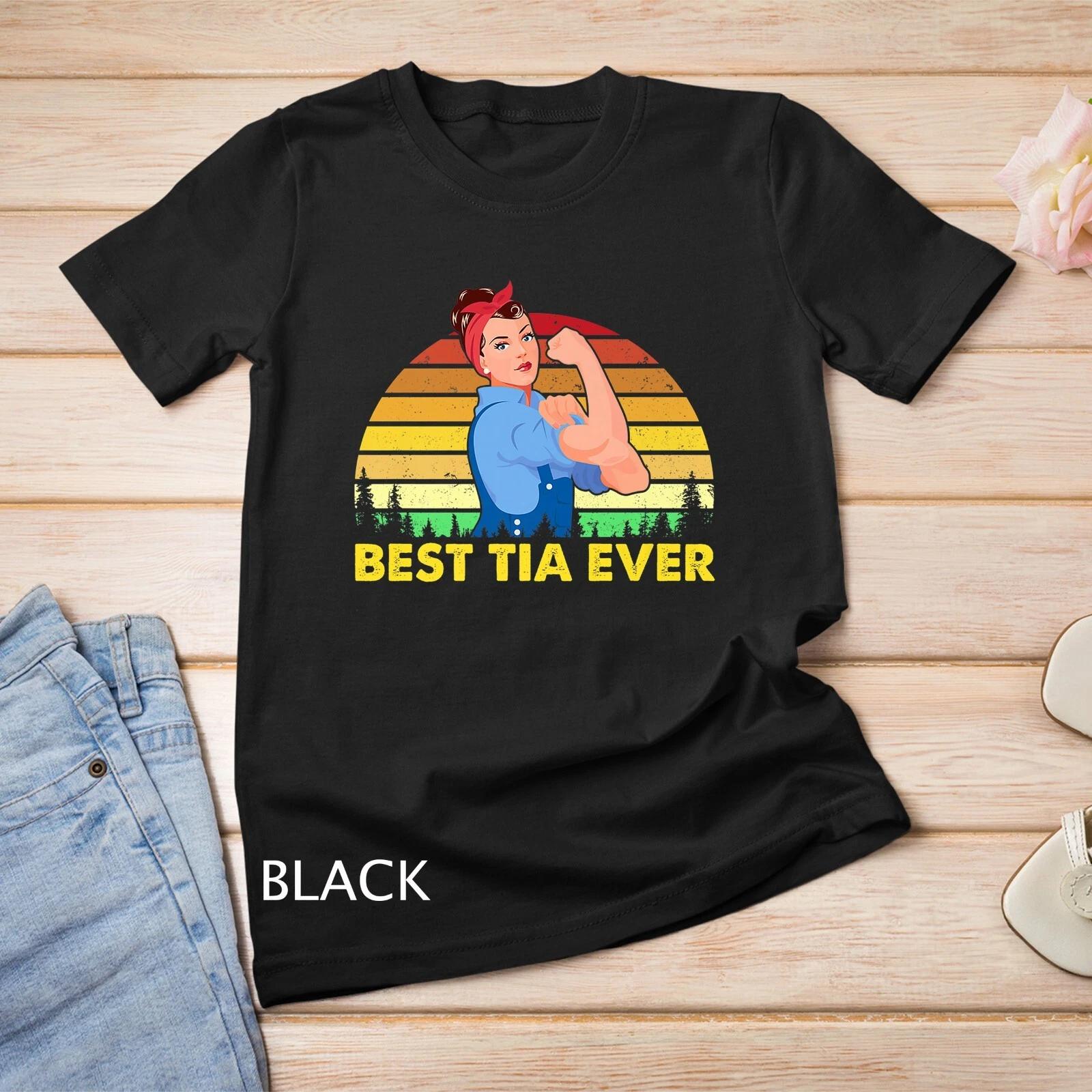 Vintage Retro Best Tia Ever Mother Day Gift T-Shirt Unisex T-shirt S