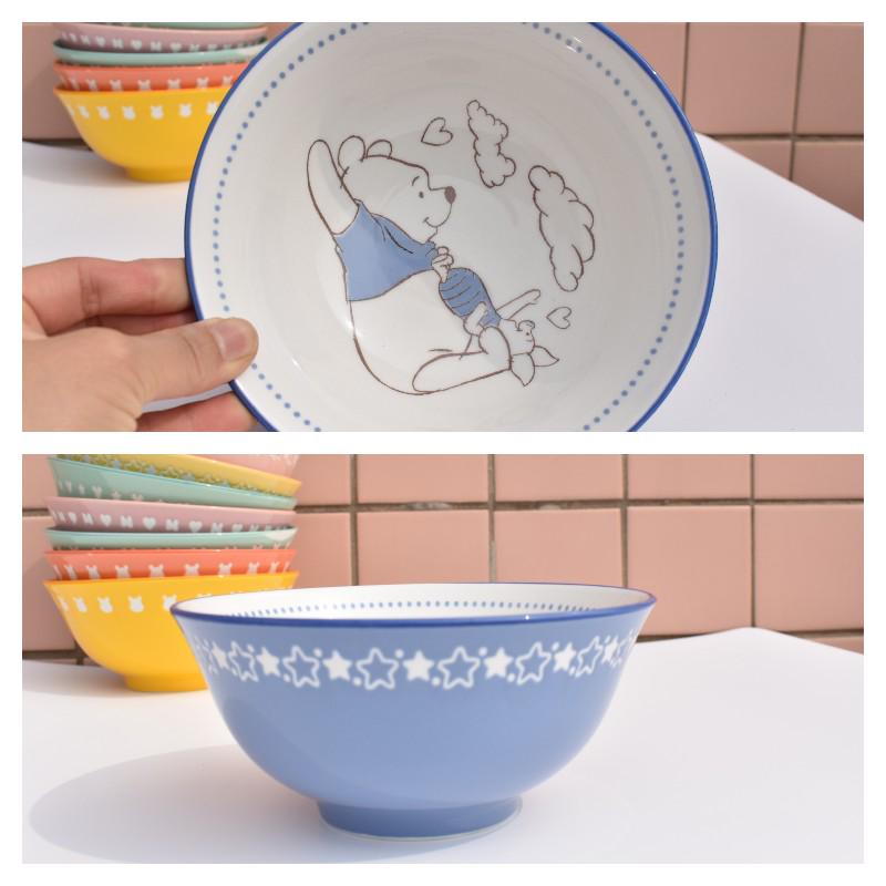 Colorful Large Ceramic Children's Bowl - Creative Underglaze Design for Rice or Porridge