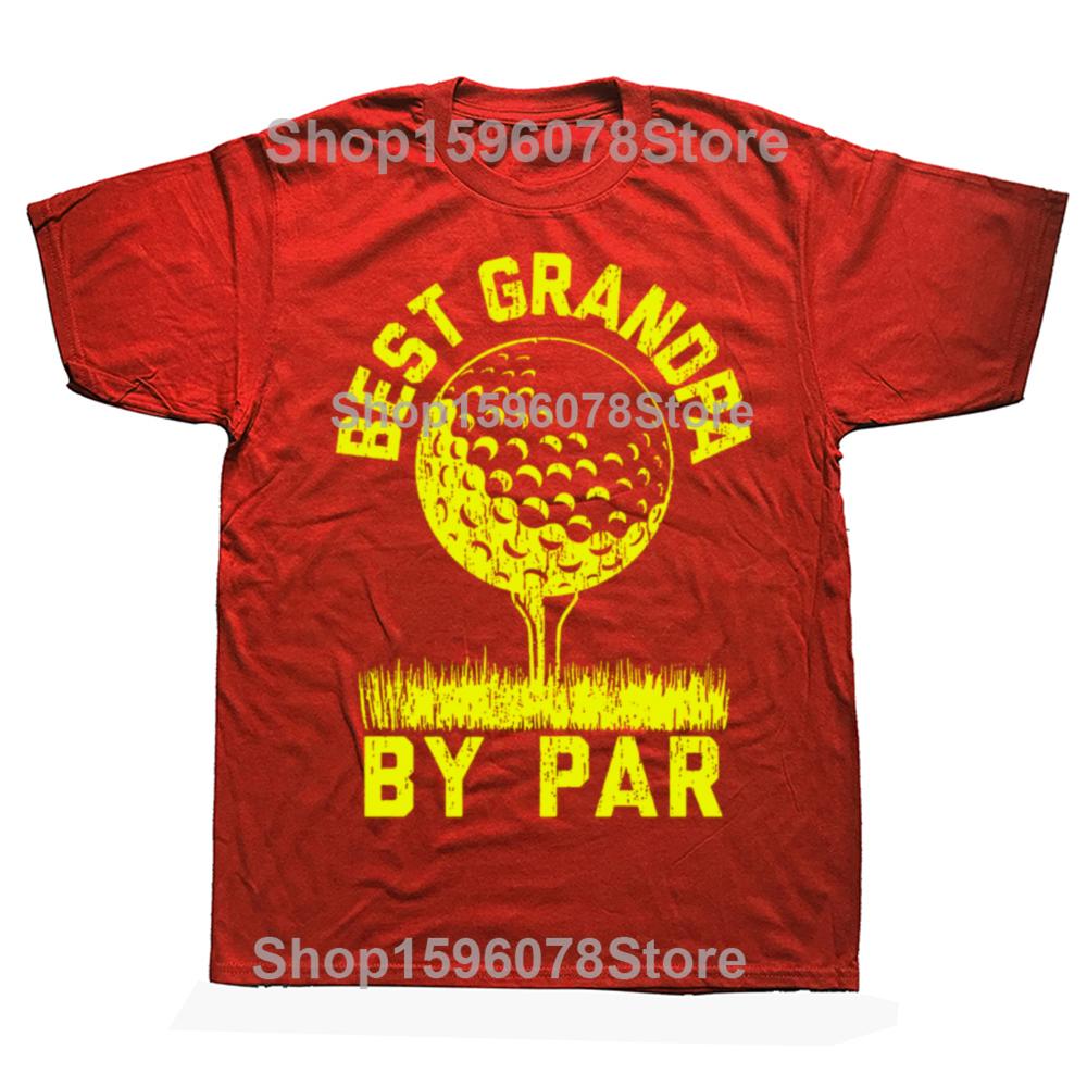 Golfing T Shirts Best Dad By Par and Other Golf T Shirt Men Cotton Humor Streetwear Tee Shirt Short Sleeve Unisex Loose Clothing