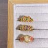 Blind Box Court Style Dopamine Enamel Dripping Oil Medieval Opening Ring Flower High Sense Ring