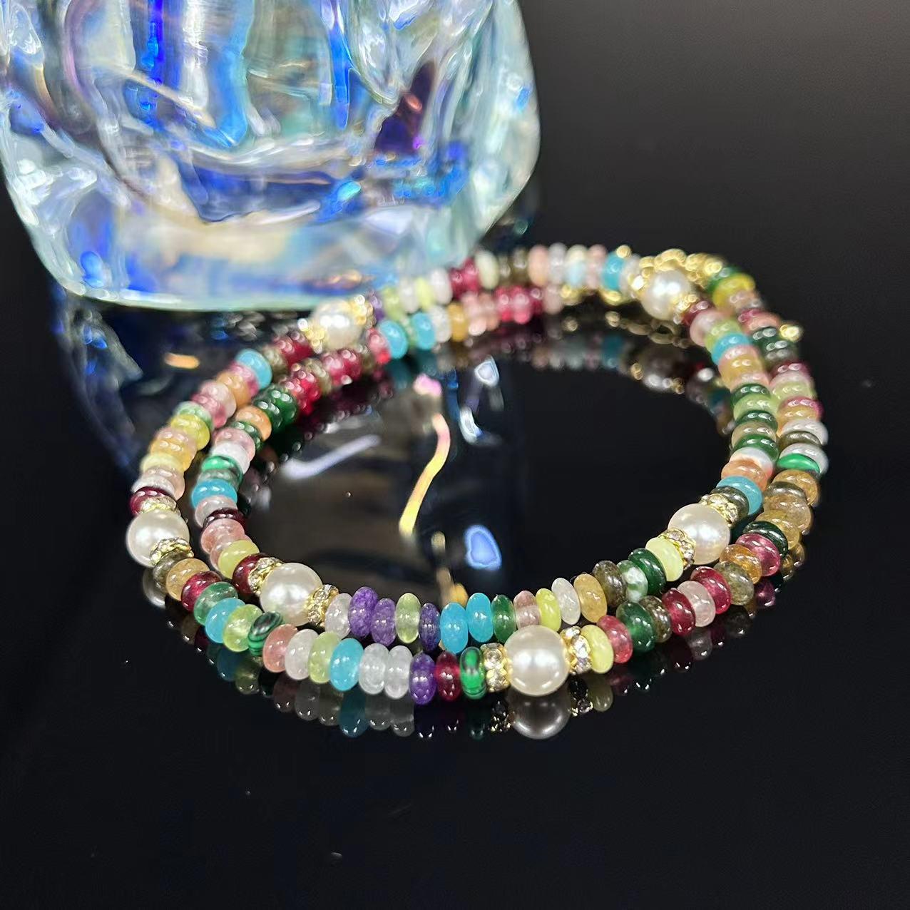 

Ожерелье из жемчуга и натуральных камней в стиле ретро в стиле бохо — высококачественный дизайн с бусинами