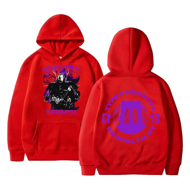 Vintage Type O Negativní potisk Mikina Pánské Fleece Bavlna Mikiny Unisex Dámské Mikina Rock Band Běžné Oversized Streetwear Unisex