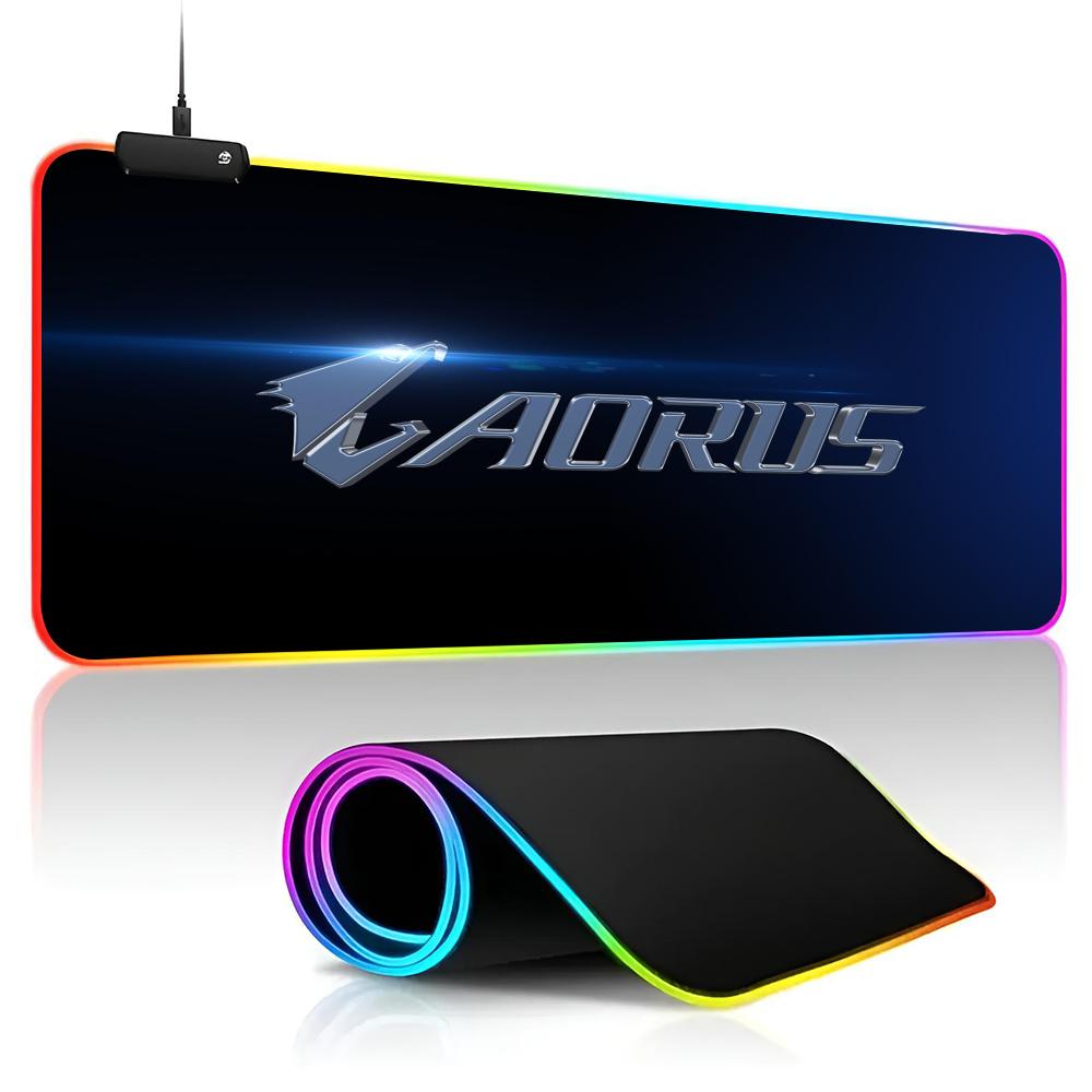 

Aorus Mouse Pad RGB Computer Mouse Mat Gamer Keyboard Pads 900x400 XXL LED Game Large Locking Edge Mousepad RGB700x300x3mm
