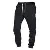 Men Pure Color Sport Trousers Elastic Waist Draw Rope Jogger Sweatpants