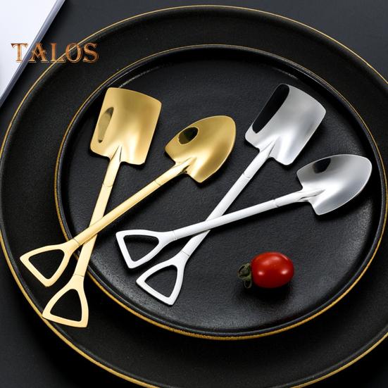 8 szt. Zestaw łyżek do arbuza ze stali nierdzewnej Próżniowe, tytanowe, antykorozyjne łyżki do deserów kawowych