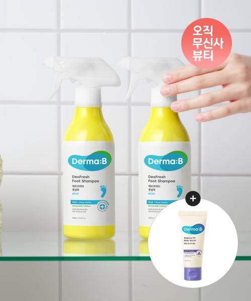 

Dermab Deofresh Foot Shampoo Clean Cotton 400mlx 2 NONE