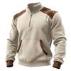 Men's Colorblock Half Zip Stand Collar Sweatshirt Men's Sports Large Size Casual Stand Collar Sweatshirt